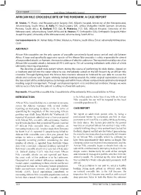 African Nile Crocodile Bite of the Forearm: a Case Report