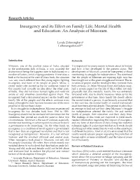 An Analysis of Mizoram