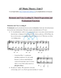 AP Music Theory: Unit 5