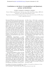 Contributions to the History of Geomorphology and Quaternary Geology: an Introduction