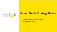Earned Media Strategy Basics