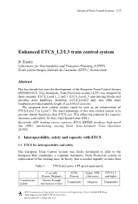 Enhanced ETCS L2/L3 Train Control System