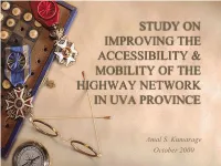 Study on Improving the Accessibility & Mobility Of