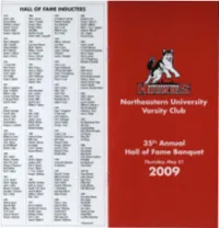 Varsity Club Hall of Fame Induction Class Of