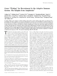 Amphioxus Adaptive Immune System: the Insights from Genes