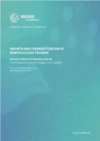 Growth and Commoditization of Remote Access Trojans