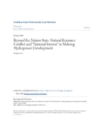 "National Interest" in Mekong Hydropower Development Philip Hirsch