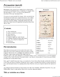 Persuasion -Summary.Pdf