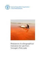 Relevance of a Geographical Indication for Salt from Senegal's