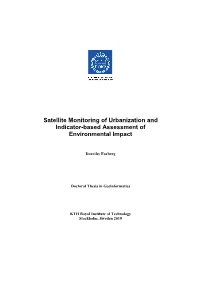 Satellite Monitoring of Urbanization and Indicator-Based Assessment of Environmental Impact