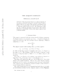 The Aliquot Constant We ﬁrst Show the Following Result on the Geometric Mean for the Ordi- Nary Sum of Divisors Function