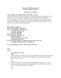 University of Oklahoma Libraries Western History Collections
