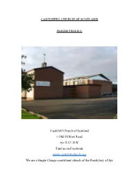 We Are a Single Charge Constituent Church of the Presbytery of Ayr INDEX