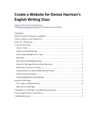 Create a Web Page Using Microsoft Word