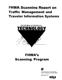 FHWA Scanning Report on Traffic Management and Traveler