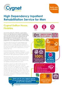 High Dependency Inpatient Rehabilitation Service for Men