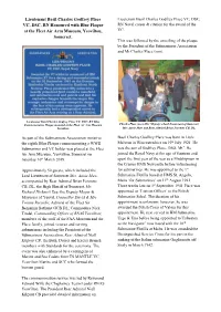 Lieutenant Basil Charles Godfrey Place VC, DSC, RN Honoured With