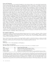 Patents and Trademarks We Own, Or Are Licensed Under, Numerous Patents Throughout the World Relating to Products, Services and Methods of Manufacturing