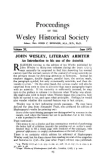 Proceedings W Esley Historical Society