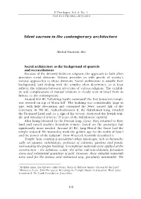Silent Sacrum in the Contemporary Architecture