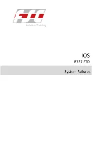 B737-800 FTD System Failures