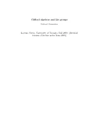 Clifford Algebras and Lie Groups