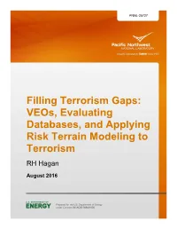 Filling Terrorism Gaps: Veos, Evaluating Databases, and Applying Risk Terrain Modeling to Terrorism RH Hagan