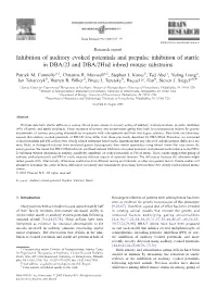 Inhibition of Auditory Evoked Potentials and Prepulse Inhibition of Startle in DBA/2J and DBA/2Hsd Inbred Mouse Substrains