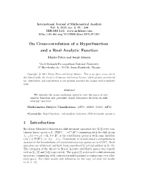 On Cross-Correlation of a Hyperfunction and a Real Analytic Function 1 Introduction