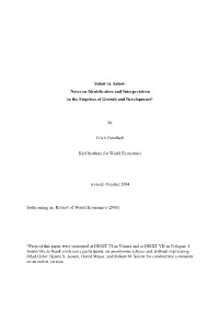 Solow Vs. Solow: Notes on Identification and Interpretation in the Empirics of Growth and Development*