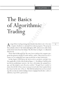The Basics of Algorithmic Trading