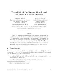 Treewidth of the Kneser Graph and the Erd˝Os-Ko-Rado Theorem