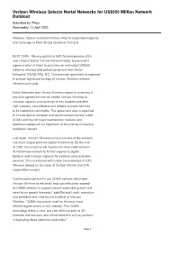 Verizon Wireless Selects Nortel Networks for US$500 Million Network Buildout Submitted By: Pleon Wednesday, 12 April 2000