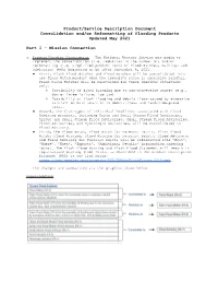 PDD Consolidation and Reformatting of Flood Products