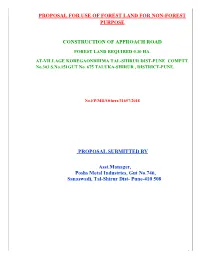 Proposal for Use of Forest Land for Non-Forest Purpose