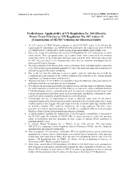 Trolleybuses: Applicability of UN Regulation No