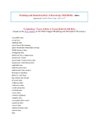 Types of Data & Terms Related with Data