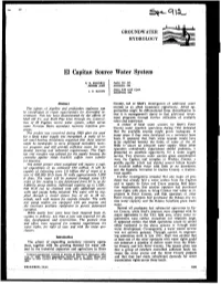 El Capitan Source Water System