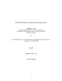 “How Did the Maya See and Interpret Sky Phenomena?”