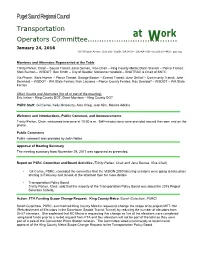 Meeting Summary the Meeting Summary from November 29, 2017 Was Approved As Presented