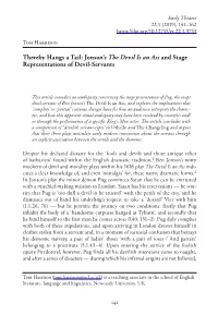Thereby Hangs a Tail: Jonson's the Devil Is an Ass and Stage