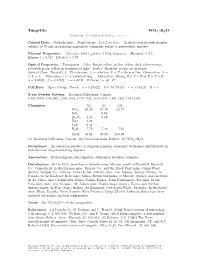 Tungstite WO3 • H2O C 2001-2005 Mineral Data Publishing, Version 1