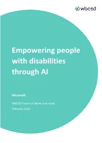 Empowering People with Disabilities Through AI