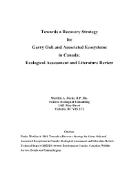 General Description of Garry Oak and Associated Ecosystems