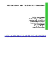 Mrs. Deadpool and the Howling Commandos Pdf Free