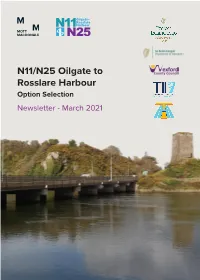 N11/N25 Oilgate to Rosslare Harbour Option Selection Newsletter - March 2021 N11/N25 Oilgate to Rosslare Harbour L Option Selection L Newsletter March 2021 Page 1