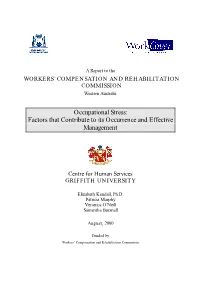 Occupational Stress: Factors That Contribute to Its Occurrence and Effective Management