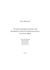 Respiratory Mechanics in Ventilated Preterm Infants: Early Determinants and Outcome