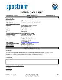 SDS Contains All of the Information Required by the HPR