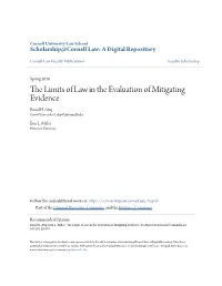 The Limits of Law in the Evaluation of Mitigating Evidence Emad H